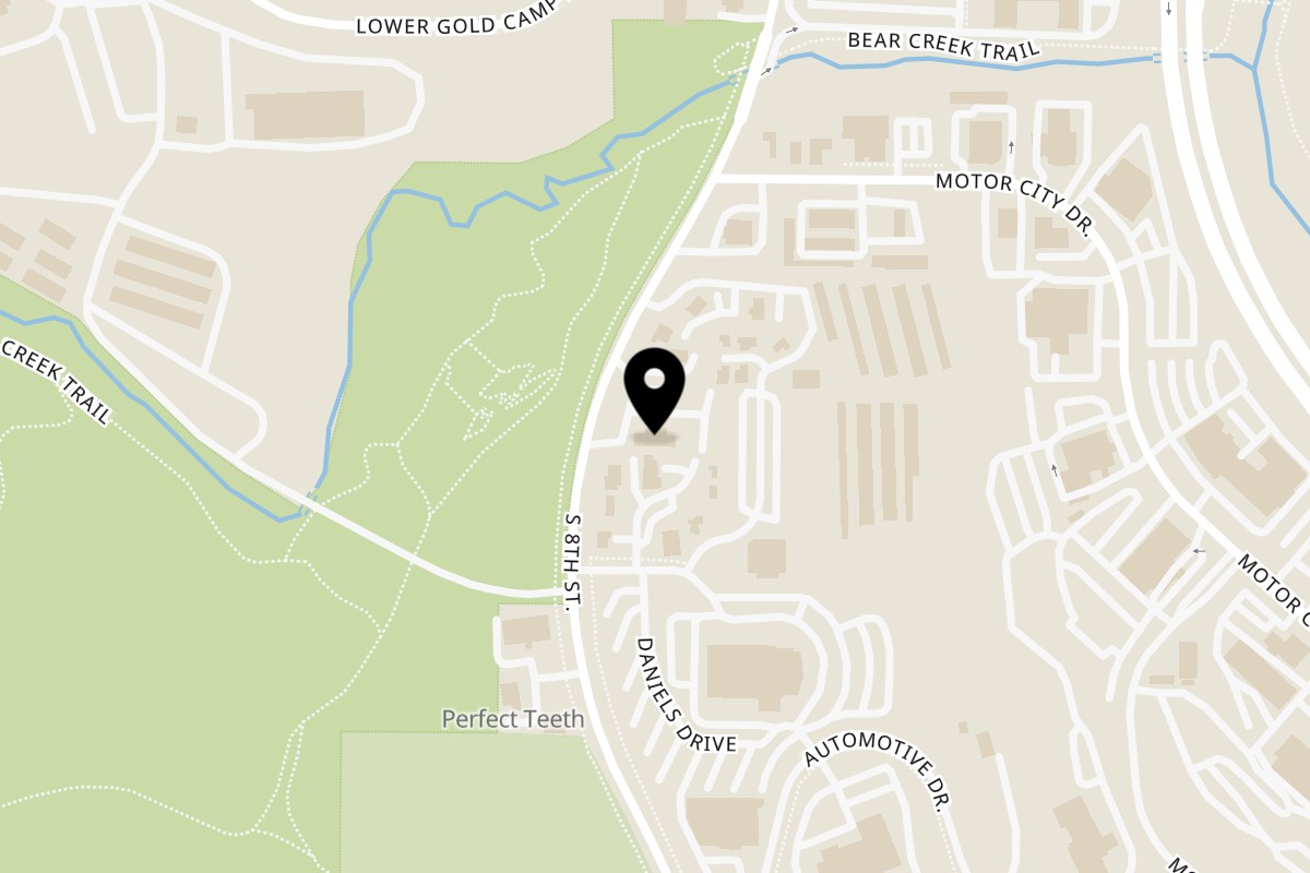 Map showing the location of Rudy's Little Hideaway Restaurant on 945 S 8th St in Colorado Springs